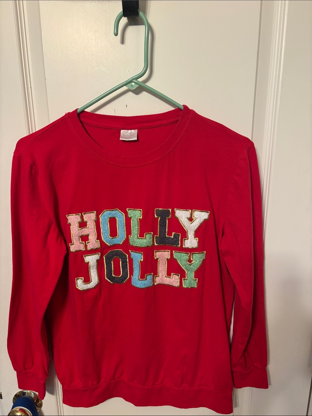 Red 'Holly Jolly' Long Sleeve Holiday Tee